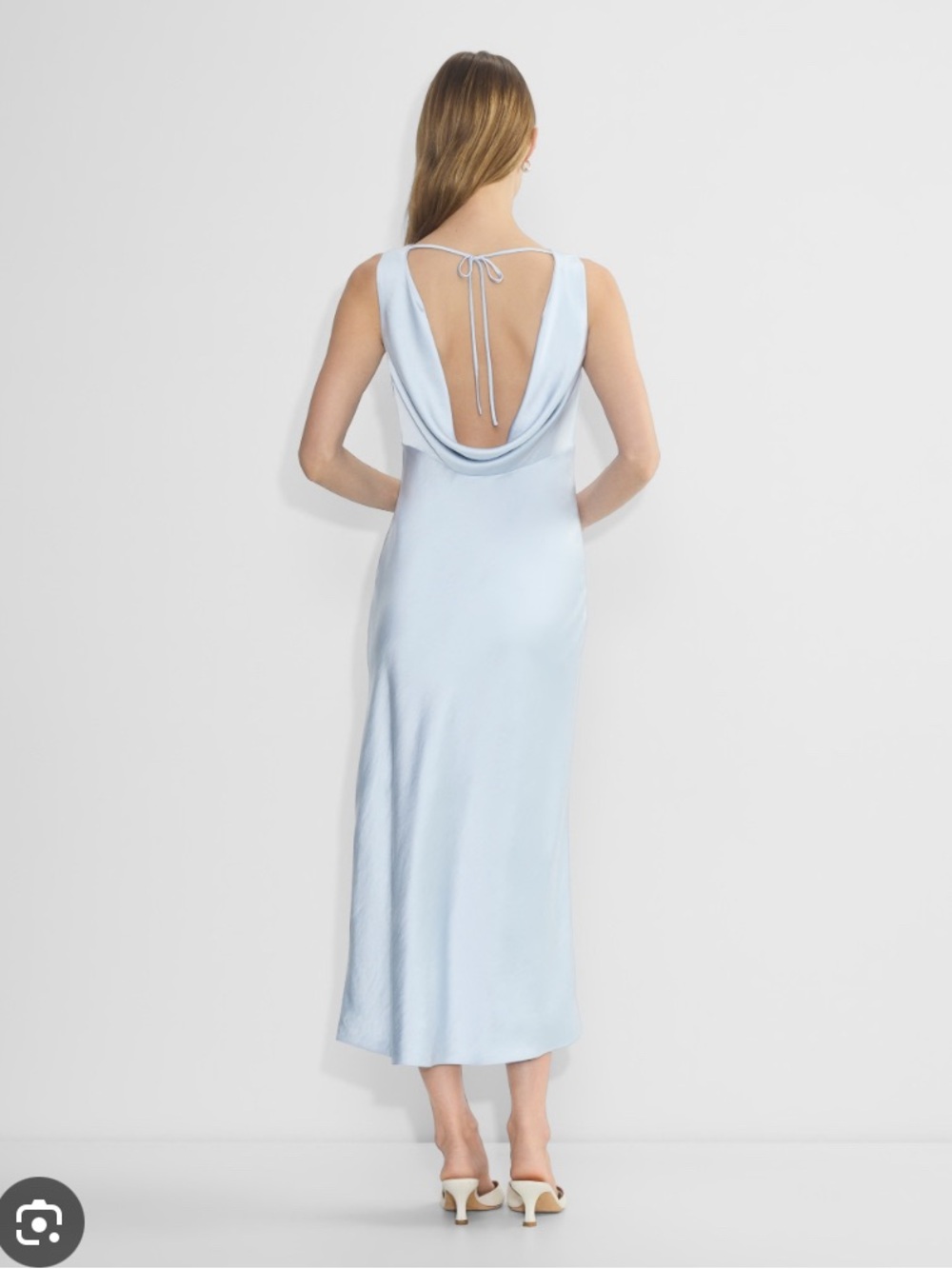 NEW Aritzia Maxi Olivia Silver  Glimmer Maxi Dress